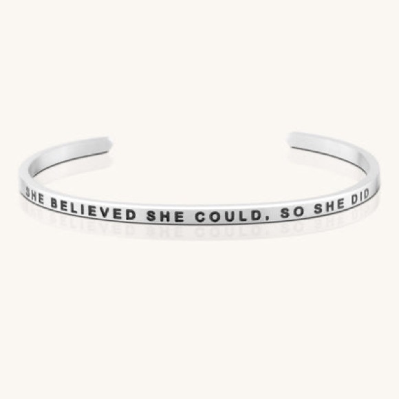 MantraBand Jewelry - MantraBand She Believed She Could So She Did Bracelet Stainless Steel
